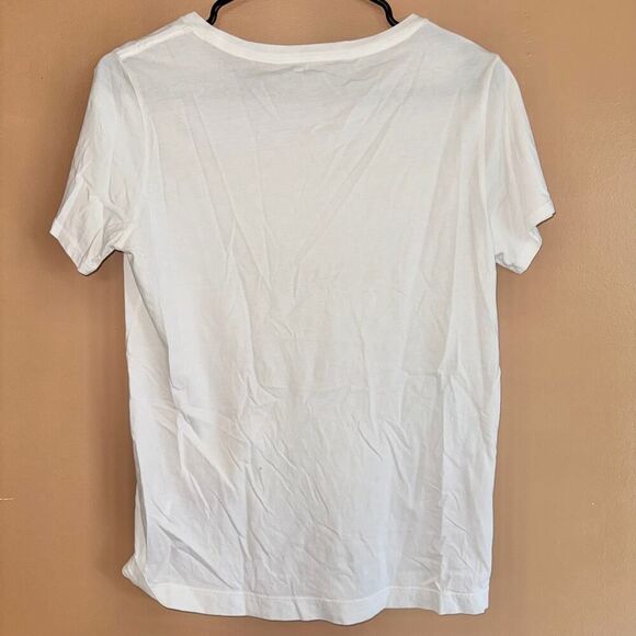 Kate Spade Women's Cheers White Gold Short Sleeve Tee T-Shirt Size Small - Picture 8 of 8